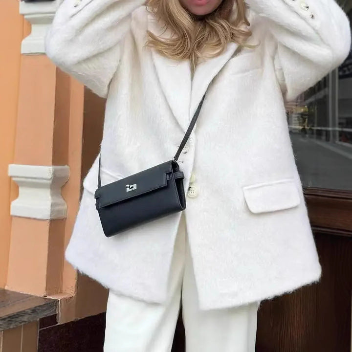 Damen Eleganter und kuscheliger Longblazer aus hochwertigem Material Stalluxe