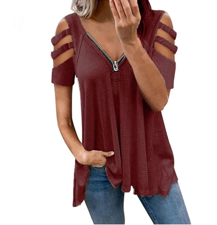 Damen Strickpullover mit modischen Cut-Out-Ärmeln Stalluxe