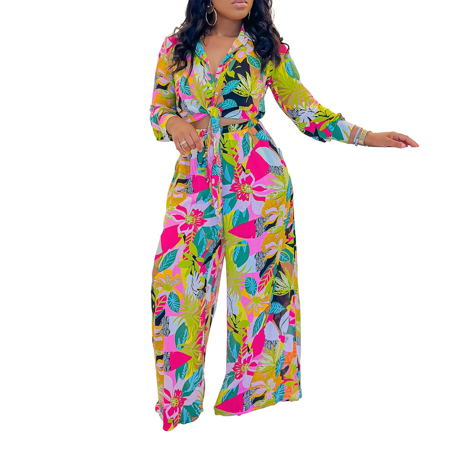 Damen Eleganter Jumpsuit mit floralen Mustern und tailliertem Schnitt Stalluxe