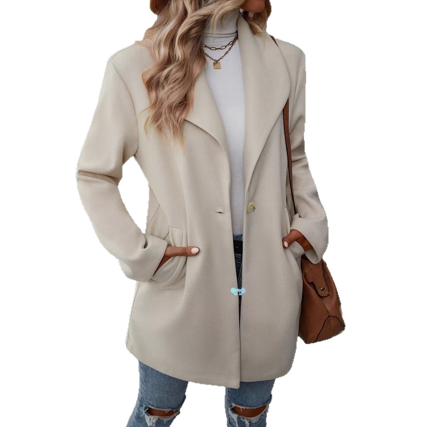Damen eleganter Longblazer aus hochwertigem Material Stalluxe