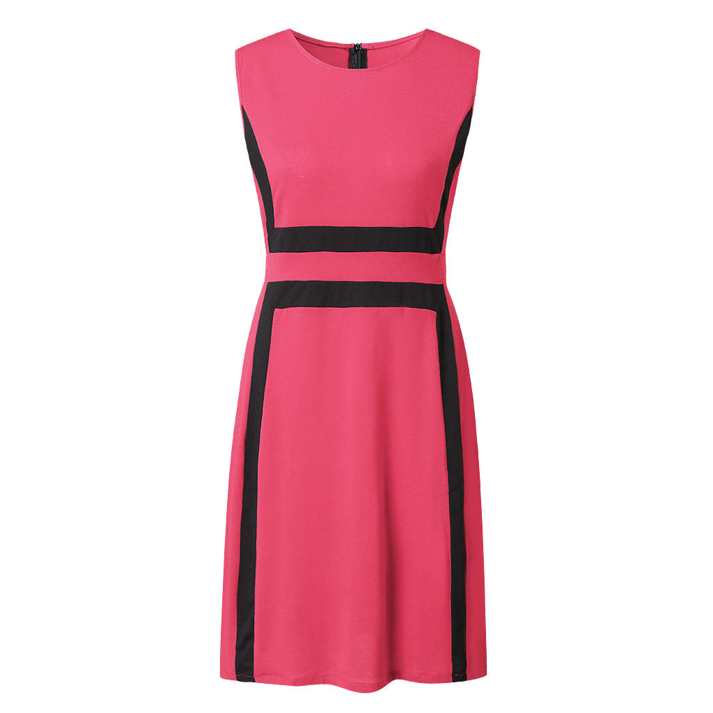 Damen Freizeitkleid mit modischem Blockstreifen-Design Stalluxe