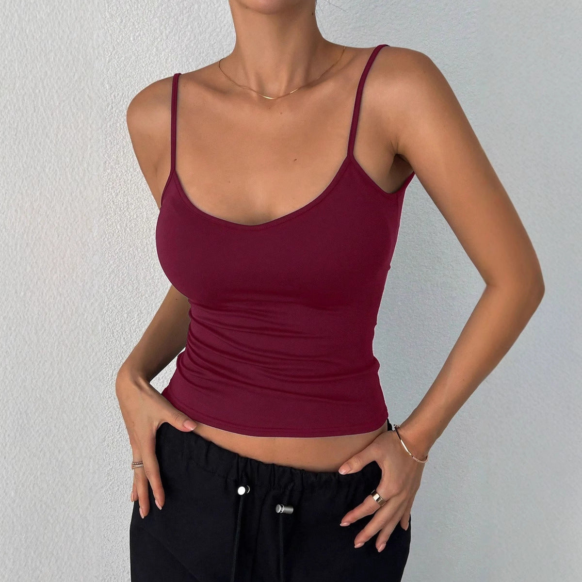 Damen Sportliches Bustier-Top mit schmalen Trägern und figurbetonendem Schnitt Stalluxe