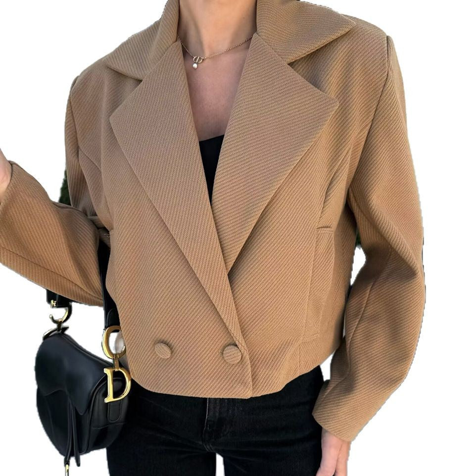 Damen Modischer Oversized-Blazer im klassischen Streifenmuster Stalluxe