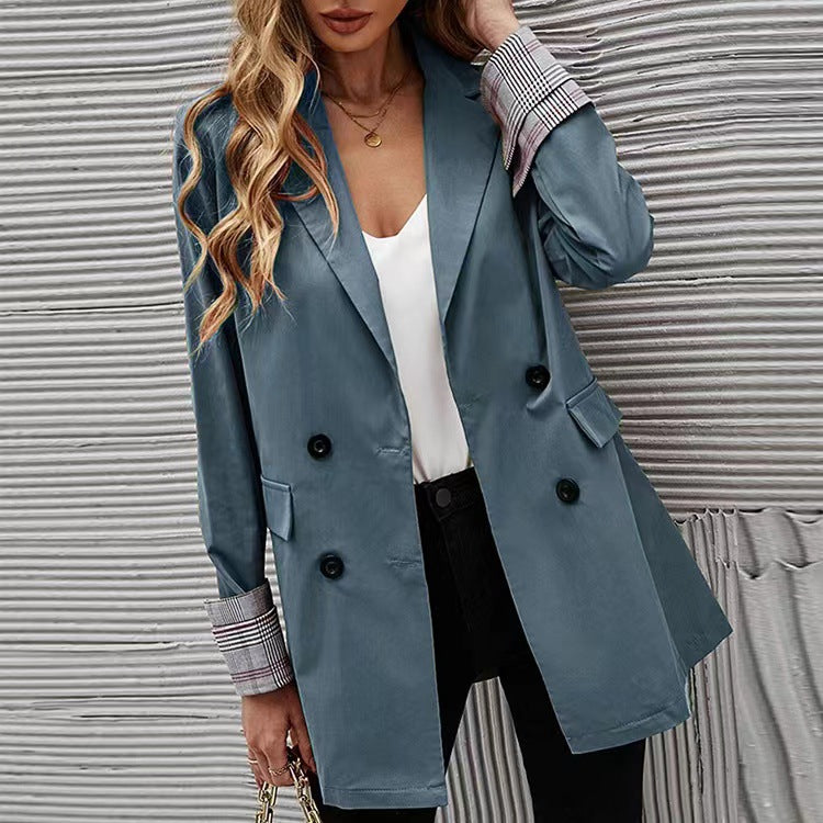 Damen Modischer Blazer mit doppelter Knopfleiste und eleganten Details Stalluxe