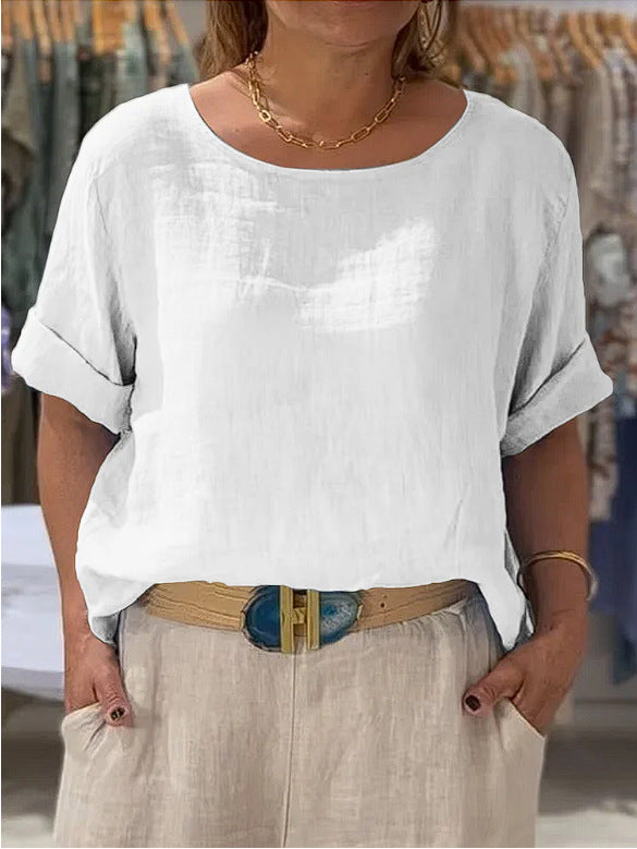Damen lässige Leinenbluse Stalluxe