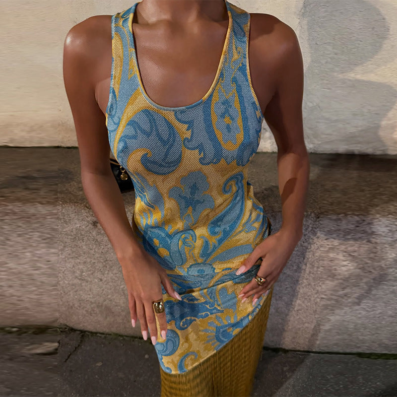 Damen Maxikleid mit Fransen und floralem Design Stalluxe