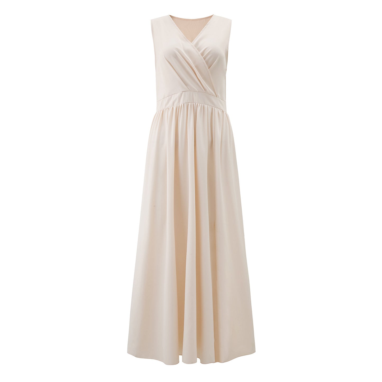 Damen Maxikleid mit Wickeloptik und fließendem Saum Stalluxe