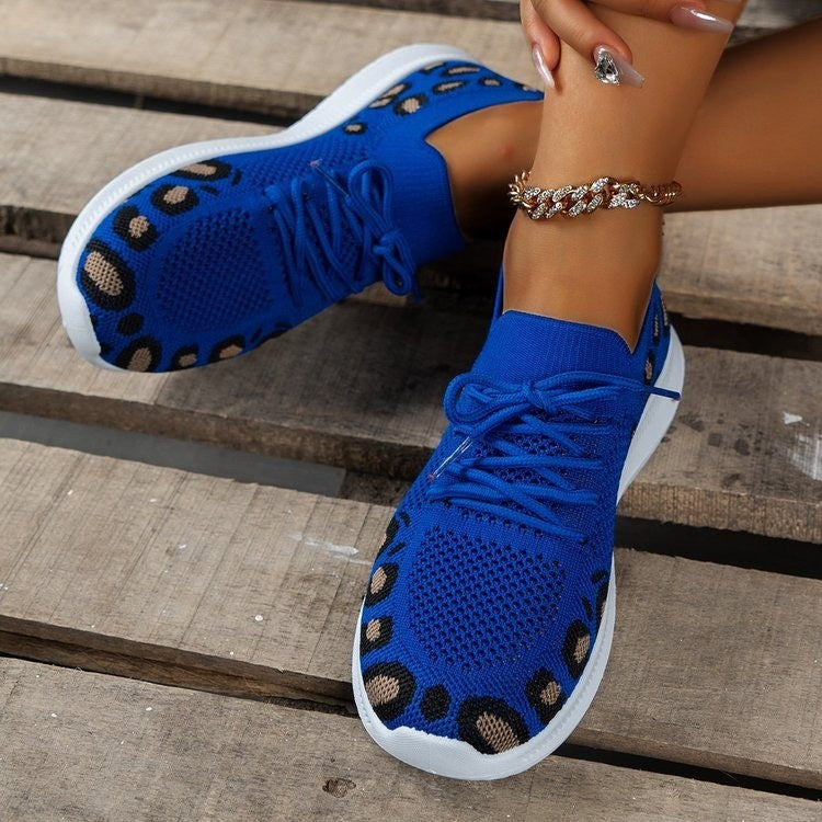 Damen Sportliche und atmungsaktive Sneakers mit modischem Tierprint Stalluxe