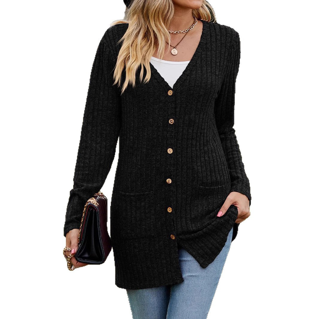 Damen Longcardigan mit strukturierter Oberfläche und praktischen Taschen Stalluxe
