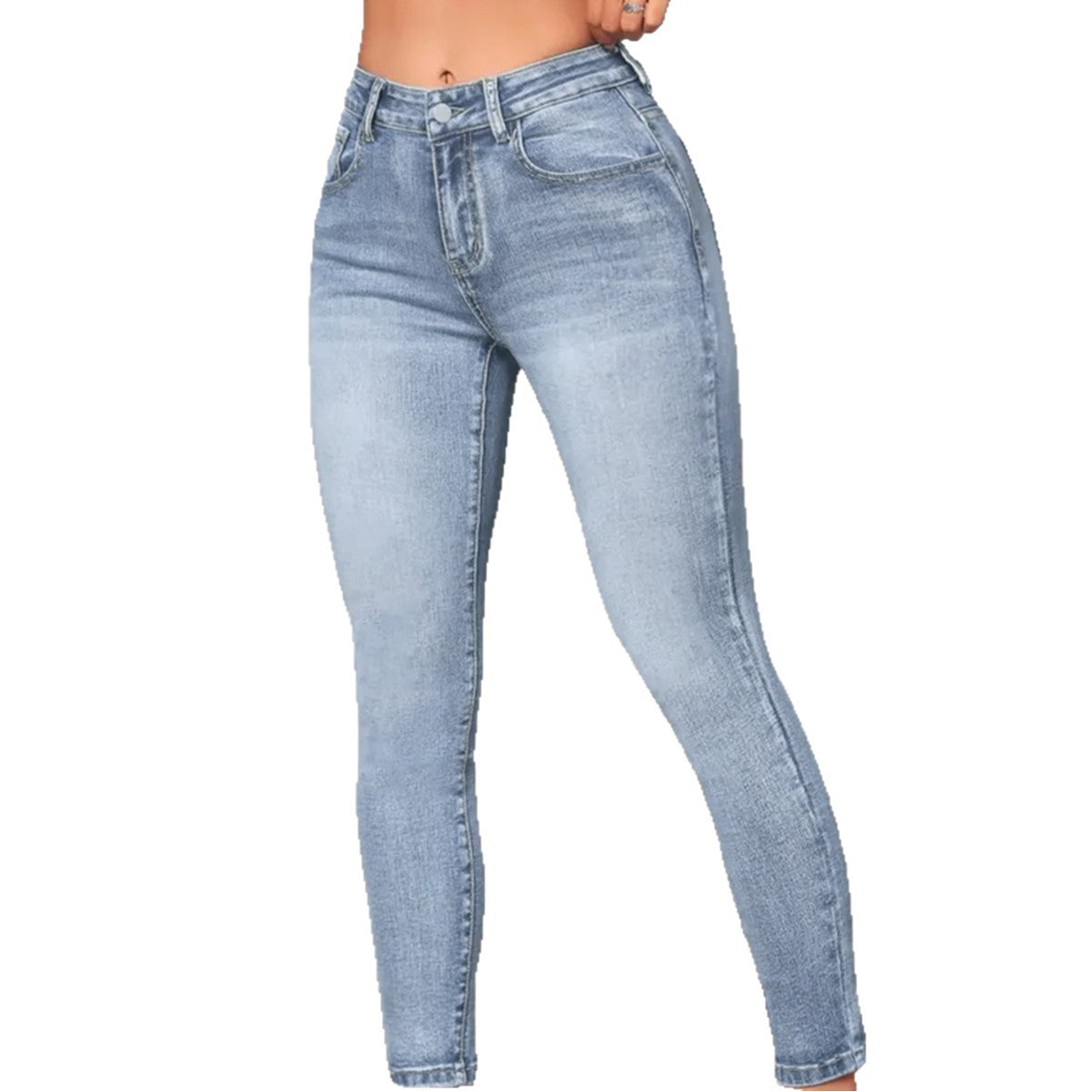Damen High-Waist Skinny Jeans Stalluxe