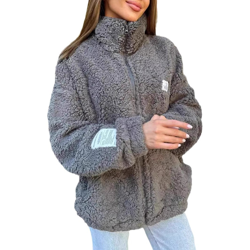 Women's Fleece Zip-Up Jacket Stalluxe