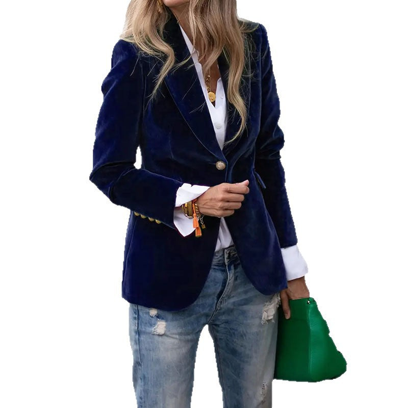 Damen Samt Blazer mit einem eleganten Schnitt Stalluxe