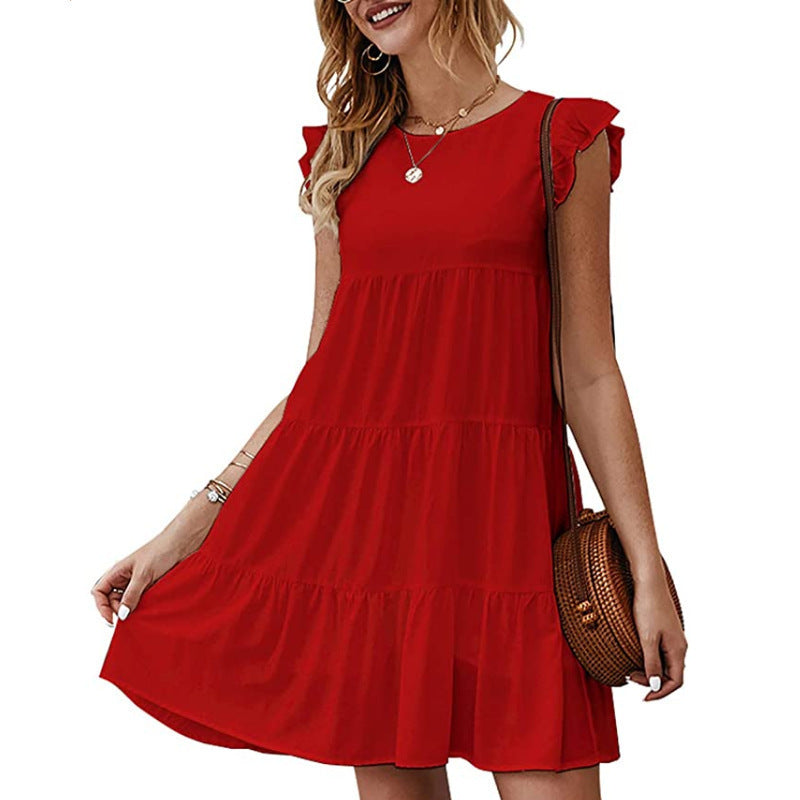 Damen Oversized Sommerkleid mit Rüschendetails Stalluxe