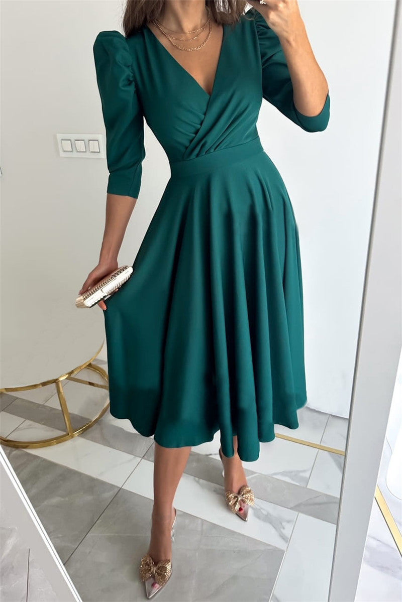 Damen Elegantes Midi Kleid Stalluxe