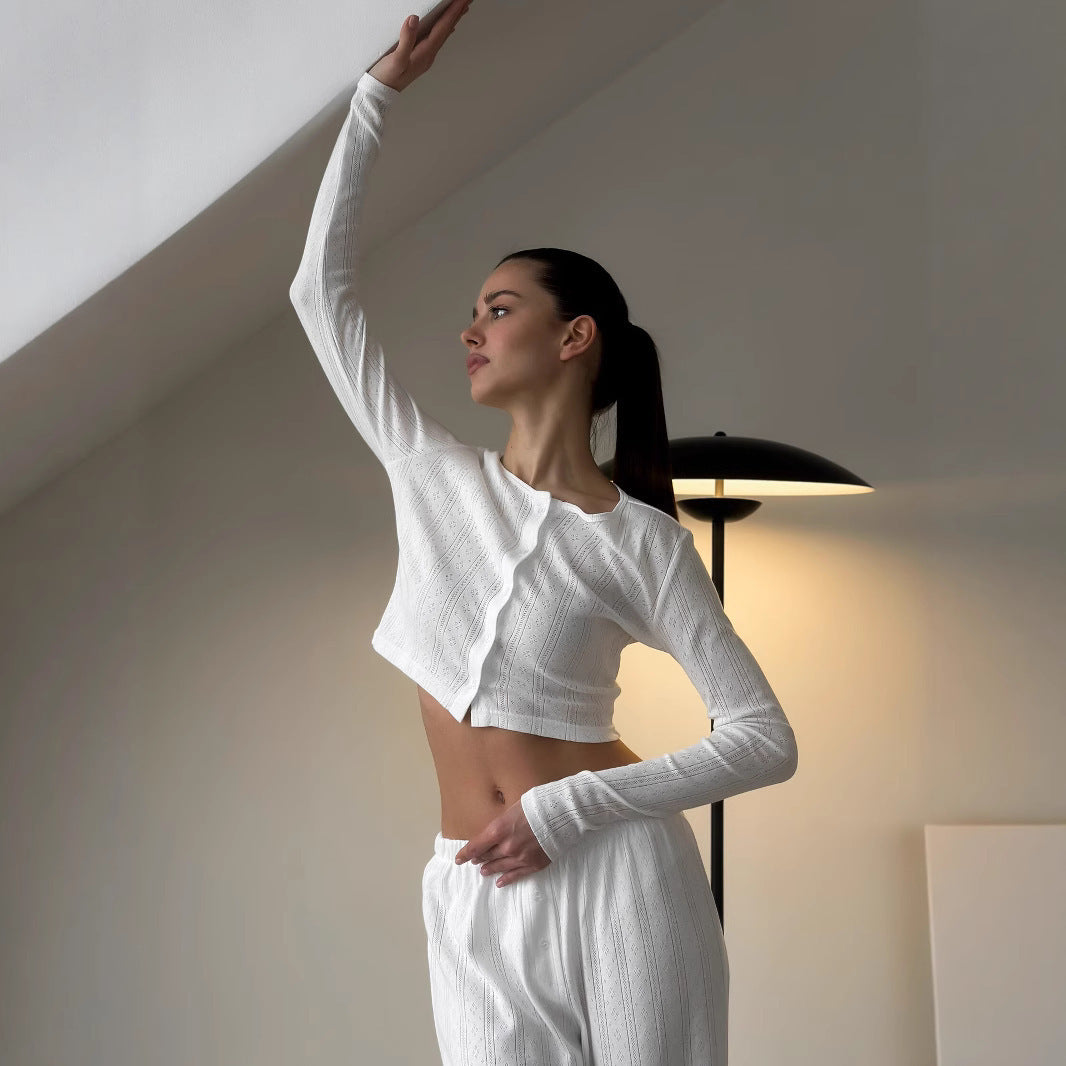 Damen Lounge-Anzug mit eleganter Strickstruktur Stalluxe