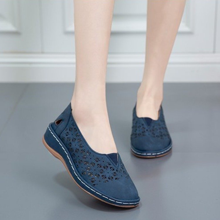 Damen Freizeitschuhe mit floralem Cut-Out-Design und bequemer Sohle Stalluxe