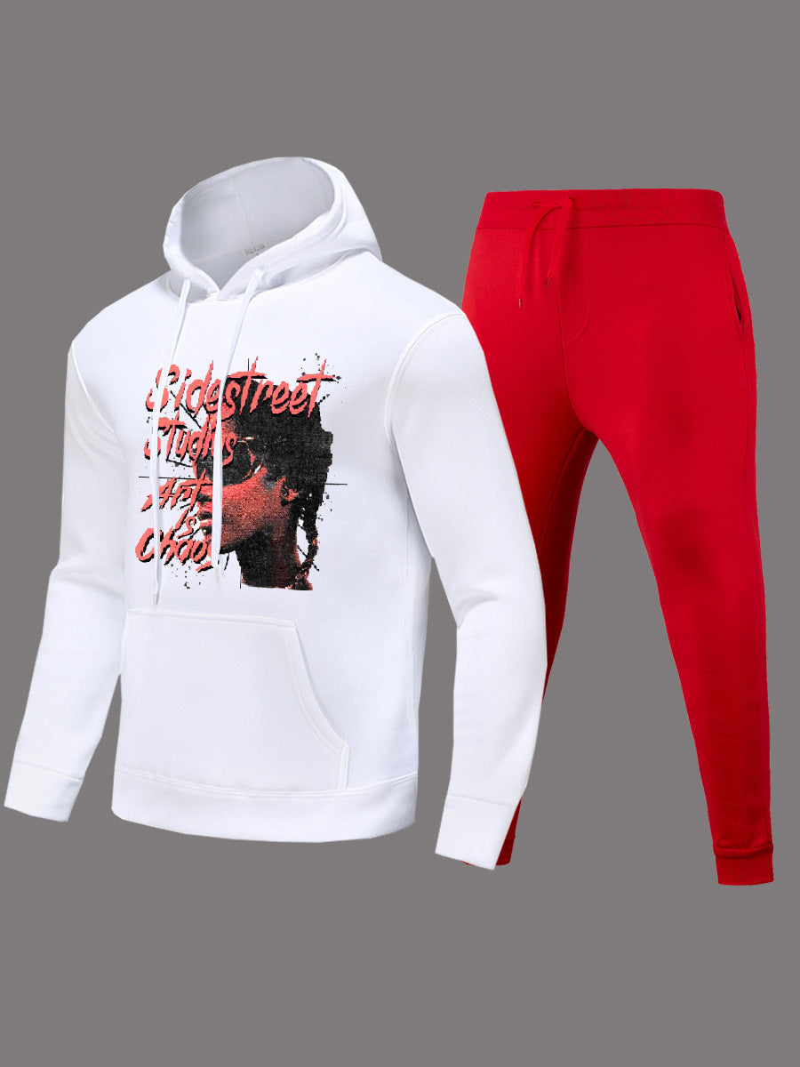 Herren Hoodie und Jogginghose Set mit auffälligem Grafikelement Stalluxe