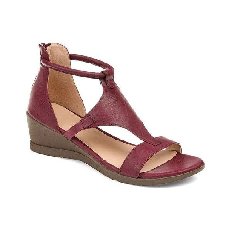 Damen Keil-Sandalen mit komfortablem Fußbett und verstellbaren Riemen Stalluxe