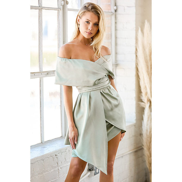 Damen Elegant gefertigt Wickelkleid Stalluxe