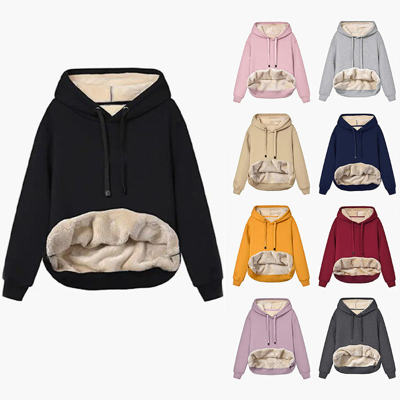 Damen Kuscheliger Kapuzenpullover mit Fleece-Futter Stalluxe