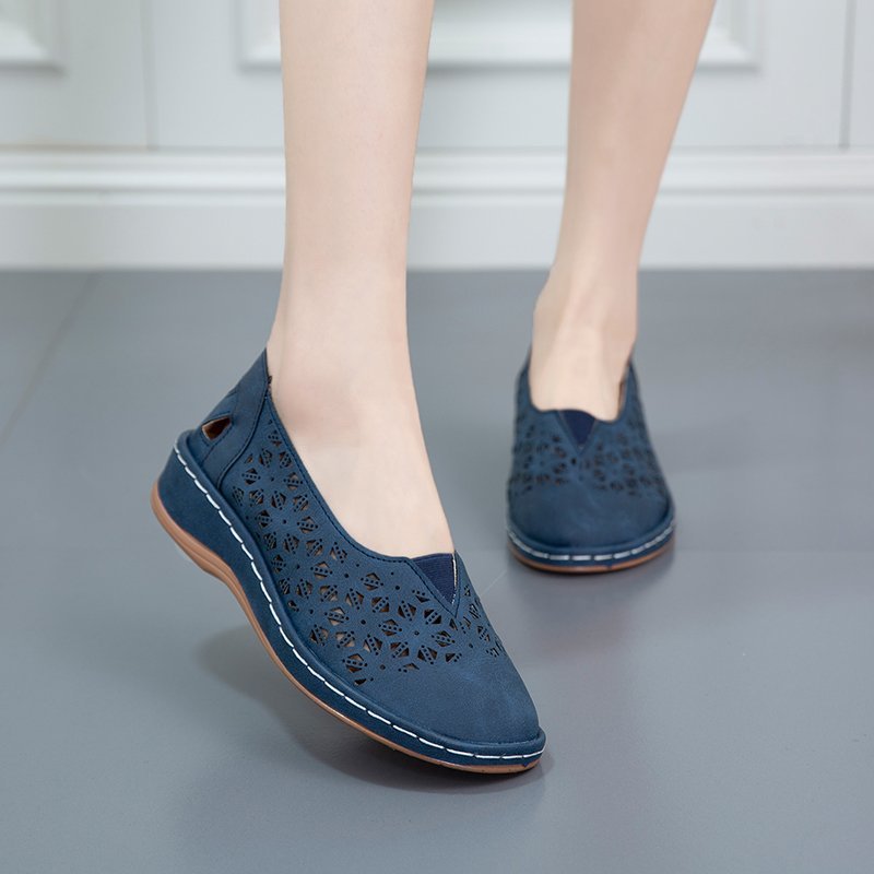 Damen elegante Clogs mit luftigen Schnittmuster und bequemer Sohle Stalluxe