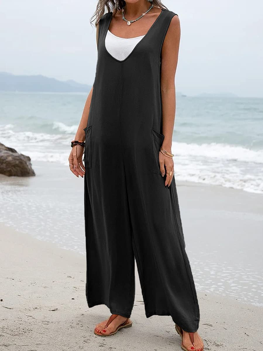 Women's Relaxed Fit Wide-Leg Jumpsuit Stalluxe