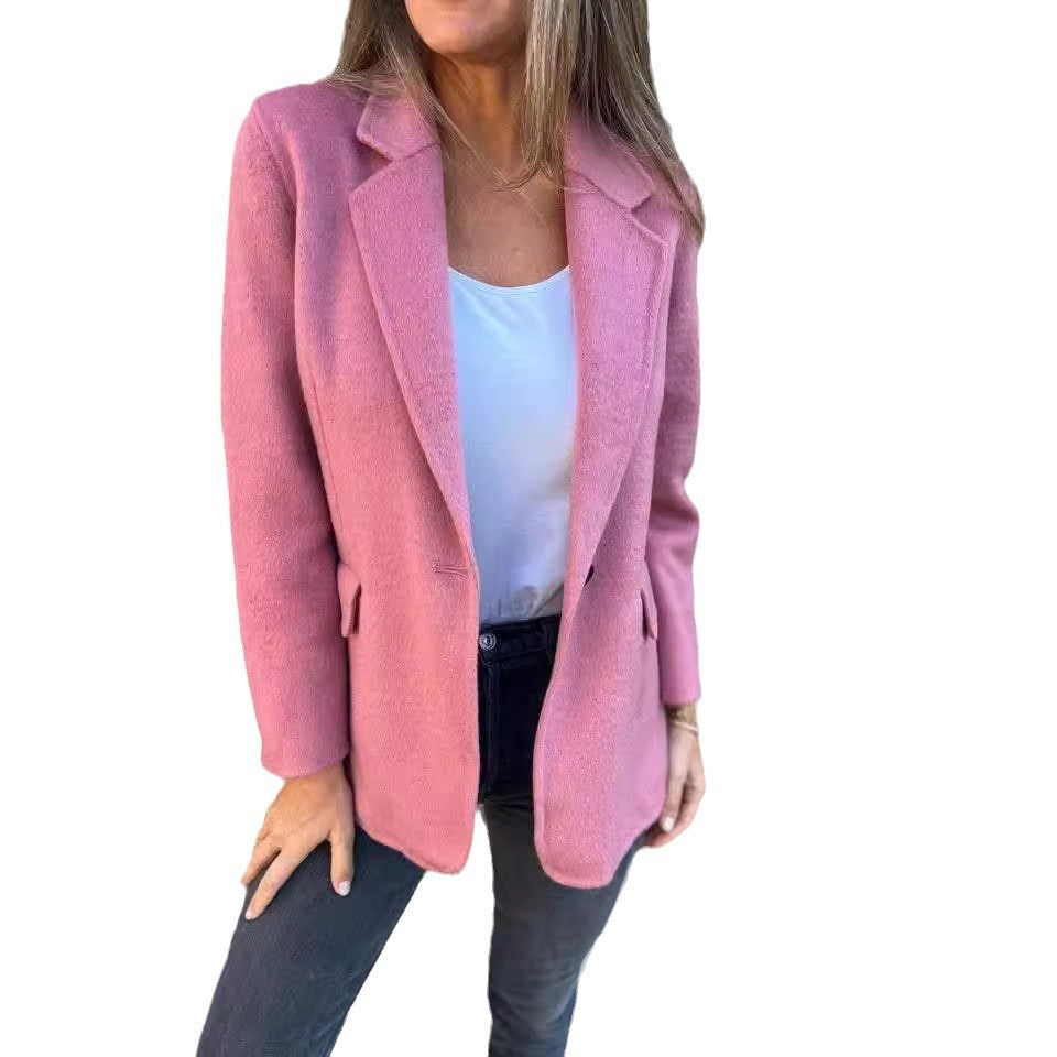 Damen modischer Blazer mit weichem Stoff und eleganten Details Stalluxe