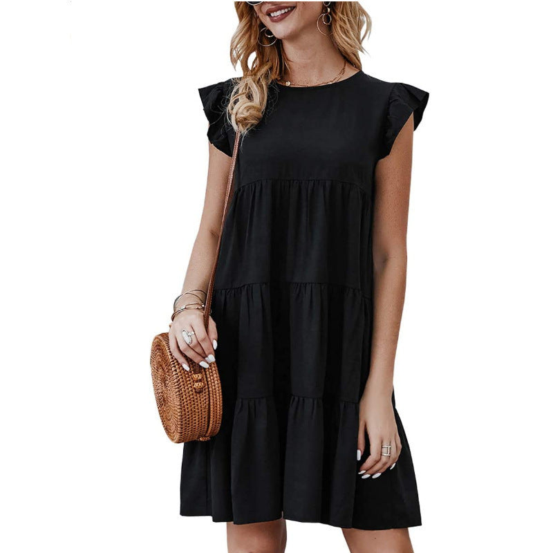 Damen Oversized Sommerkleid mit Rüschendetails Stalluxe