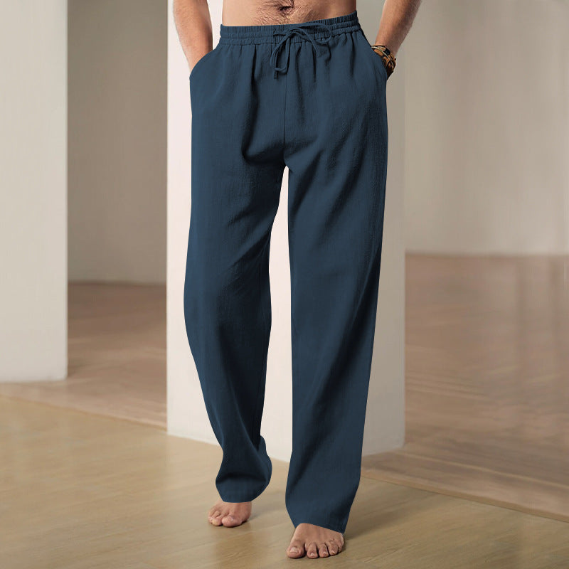 Herren bequeme Freizeithose mit verstellbarem Bund und atmungsaktivem Material Stalluxe