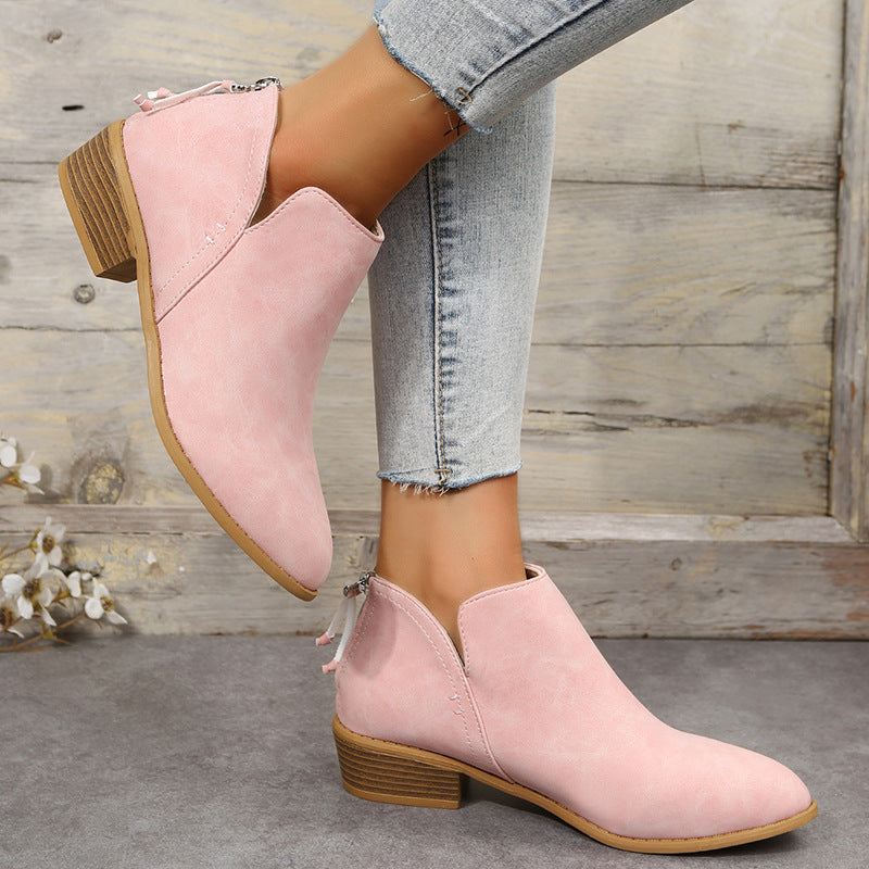 Damen Ankle Boots mit elegantem Reißverschluss und komfortablem Blockabsatz Stalluxe