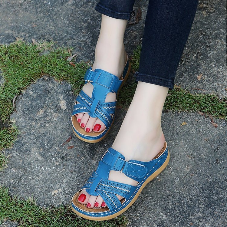 Damen Komfortable Riemensandalen mit verstellbarem Riemen und ergonomischer Sohle Stalluxe