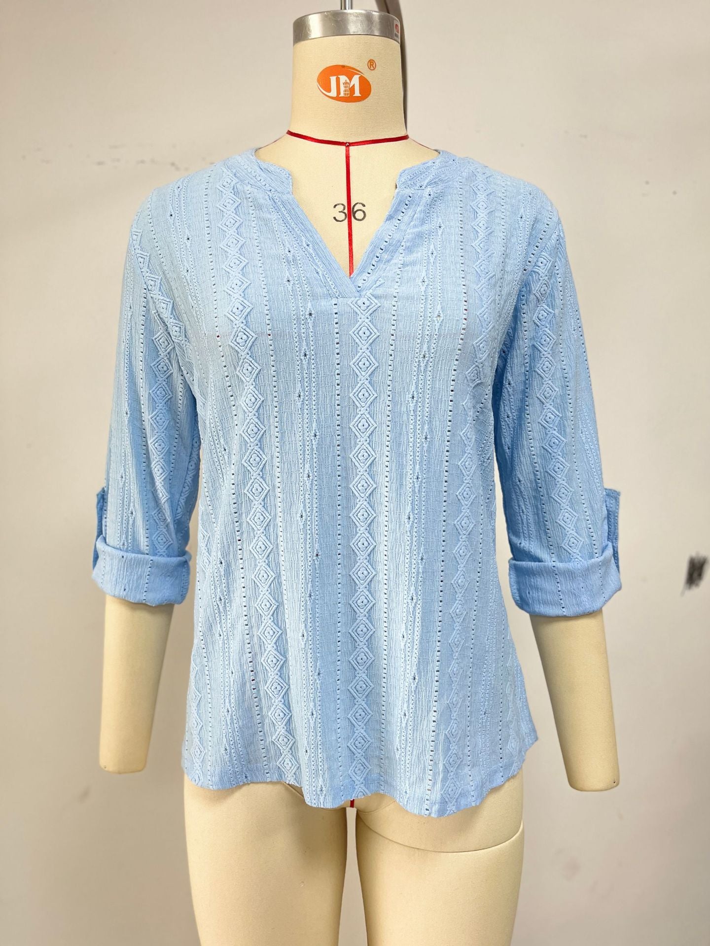 Damen Elegantes und luftiges Blusenshirt mit V-Ausschnitt Stalluxe