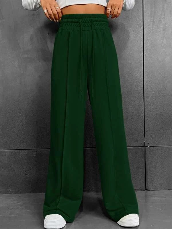 Damen Bequeme und elegante Lounge-Hose mit hohem Bund und praktischen Taschen Stalluxe