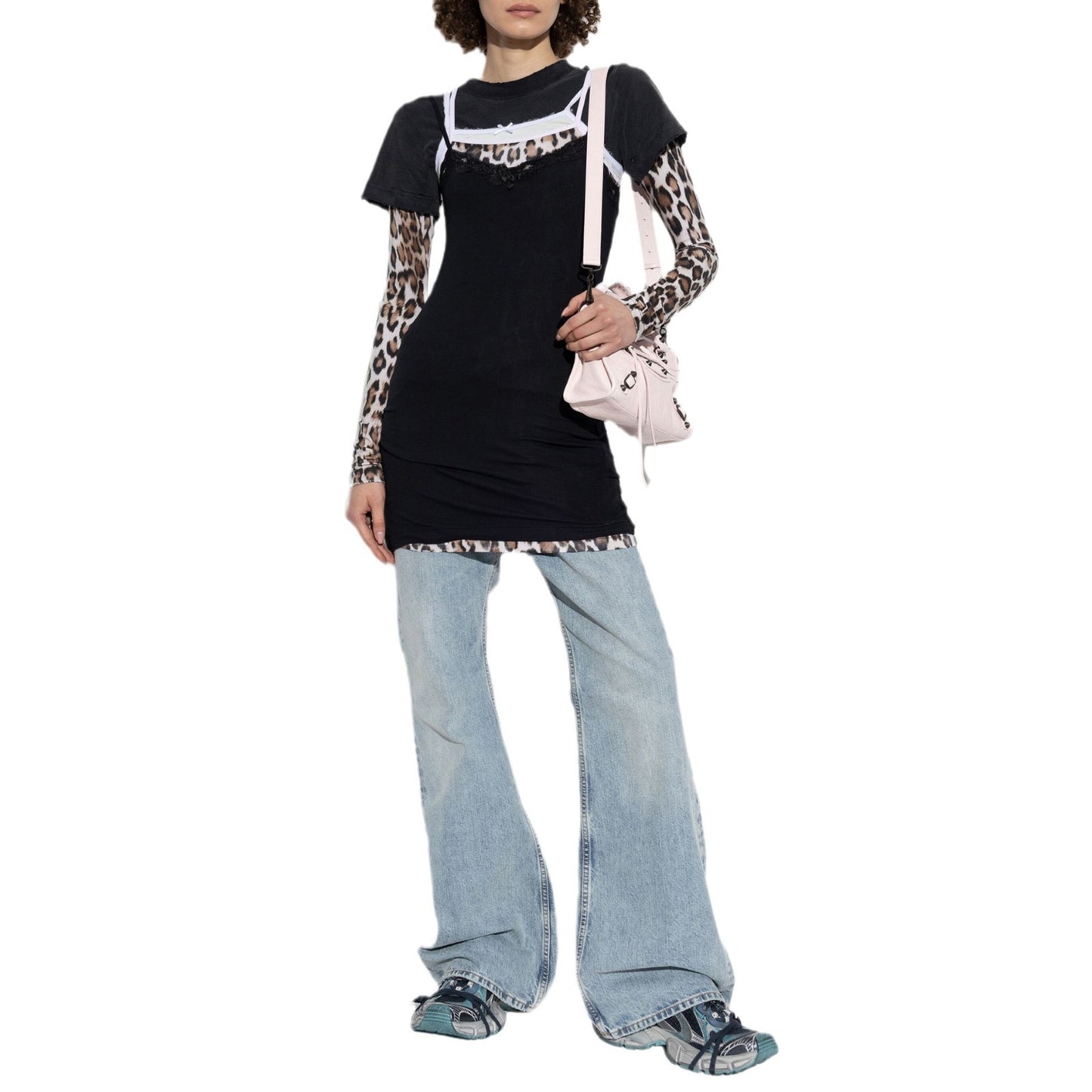 Damen Kombination aus lässigem T-Shirt und schmalem Kleid Stalluxe