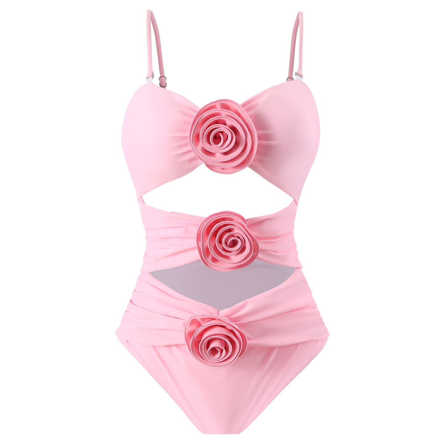 Damen Eleganter Badeanzug mit raffinierten Blumenapplikationen Stalluxe
