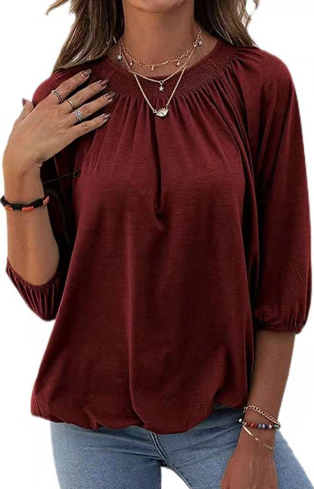 Damen lässiges Oversized-Shirt mit Rüschen und Viskose-Material Stalluxe