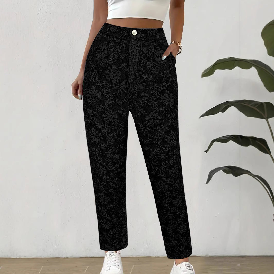 Damen Blumenmuster Freizeithose Stalluxe