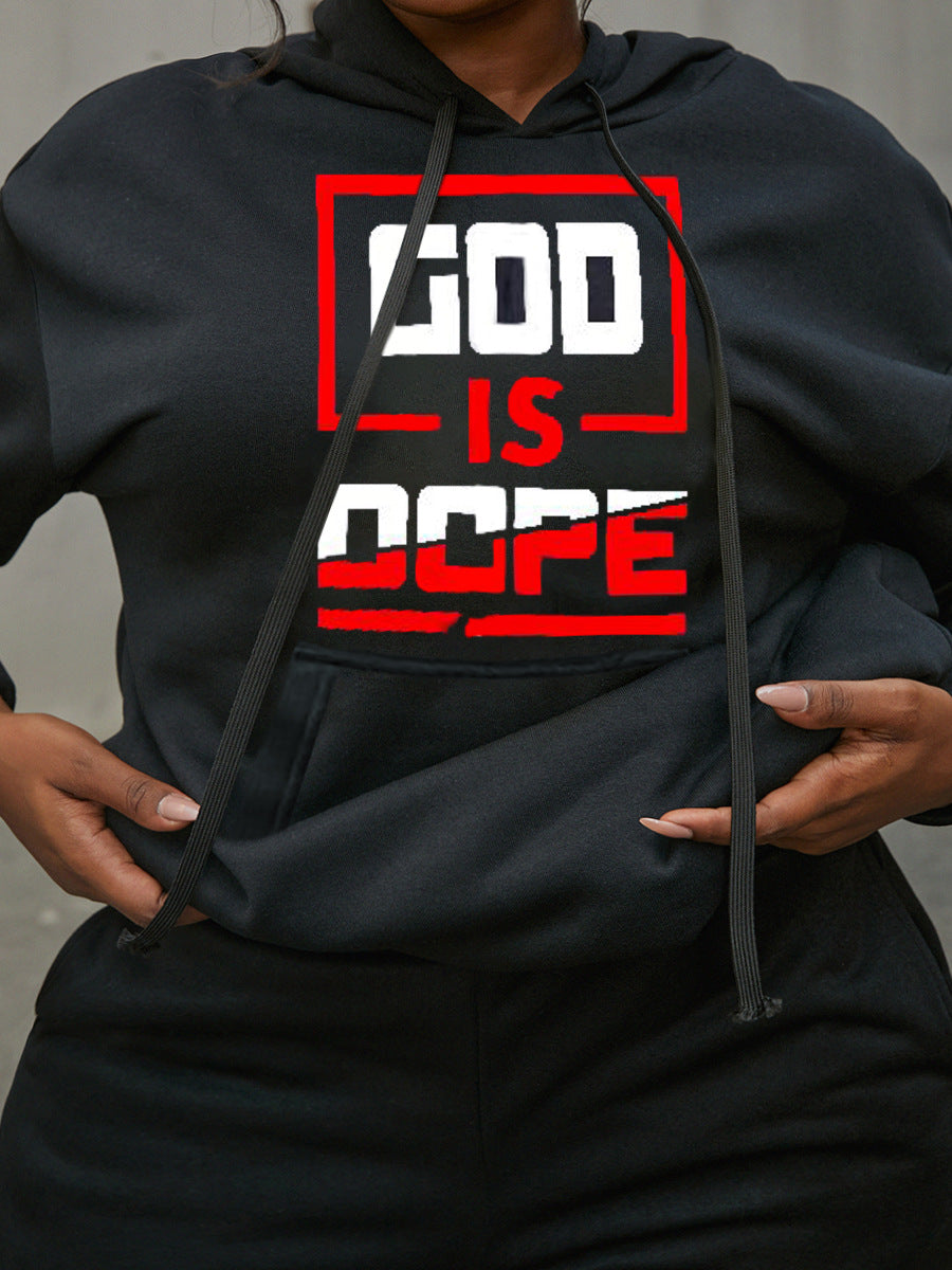 Herren sportliches Hoodie- und Jogginghose-Set mit inspirierendem Schriftzug Stalluxe