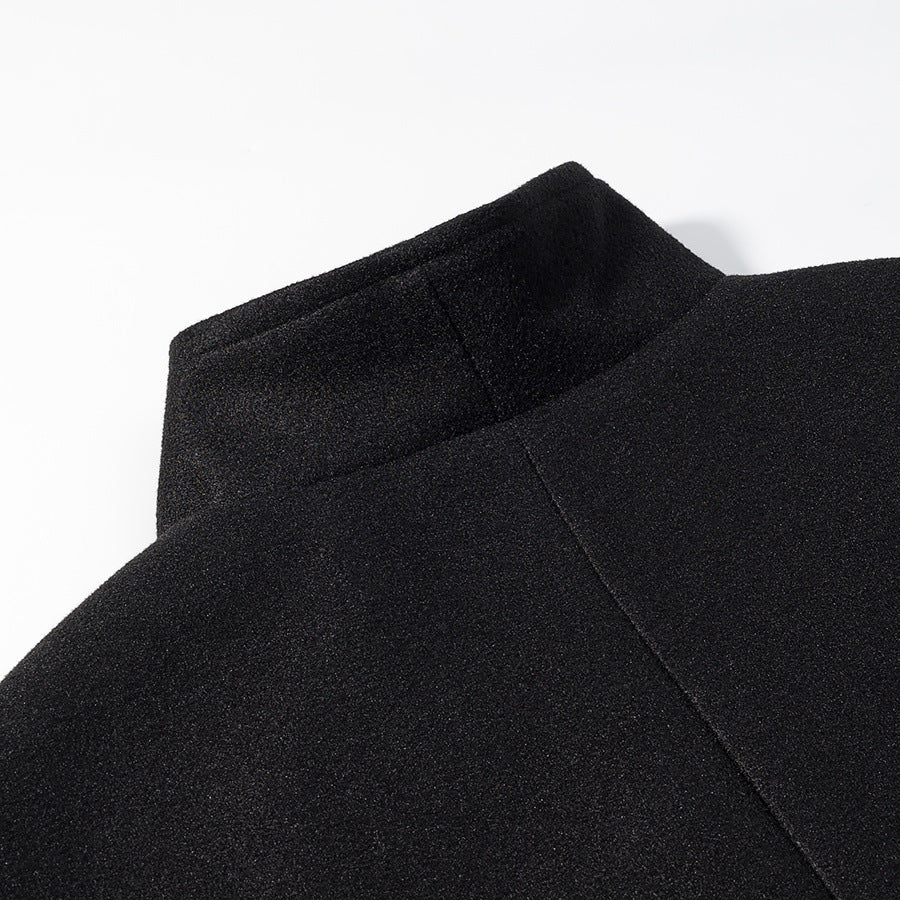 Damen modische Jacke mit hohem Kragen und doppelter Knopfleiste Stalluxe