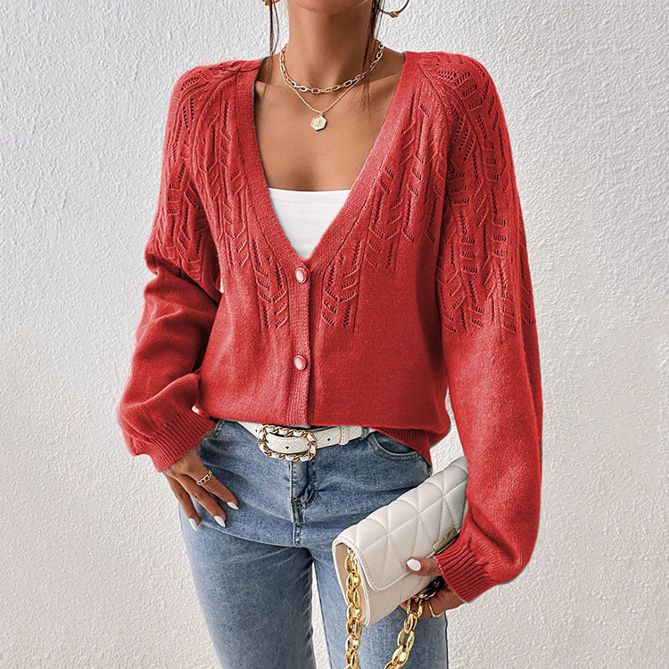Damen Strickjacke mit filigranem Muster Stalluxe