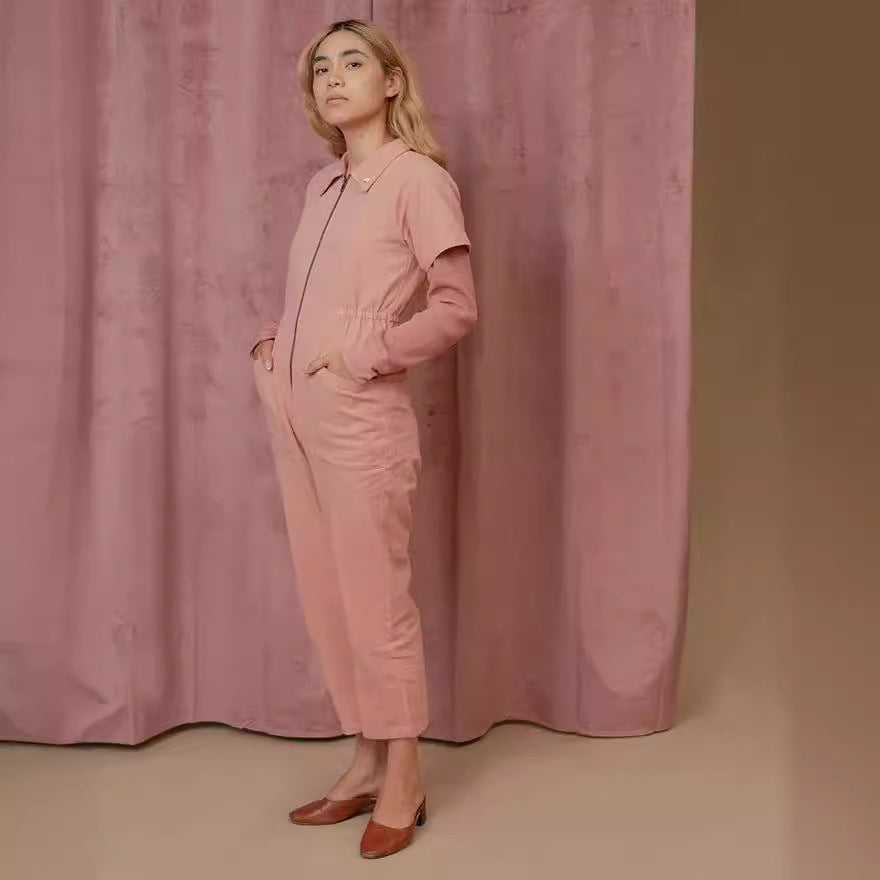 Damen legerer Jumpsuit mit praktischen Taschen und Reißverschluss Stalluxe