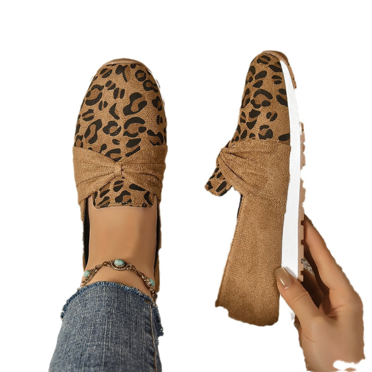 Damen Slip-On Sneakers mit komfortablem und modischem Leoparden-Design Stalluxe