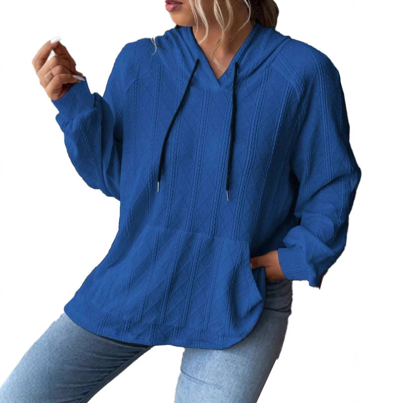 Women's Cozy Textured Pullover Hoodie Stalluxe