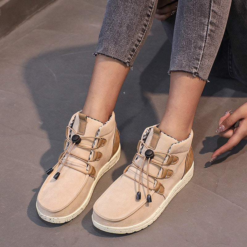 Damen Komfortable Winterliche Ankle Boots aus weichem Wildleder mit flexibler Sohle Stalluxe