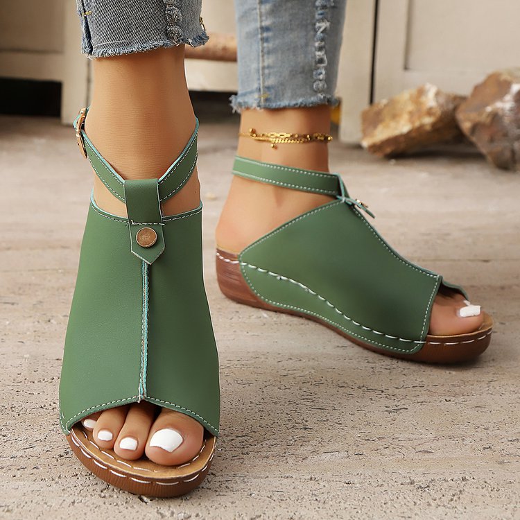 Damen hochwertige Halbsandalen mit verstellbarem Riemen und ergonomischem Fußbett Stalluxe