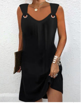 Damen Kleid mit schulterfreiem Design und modischen Ringdetails Stalluxe