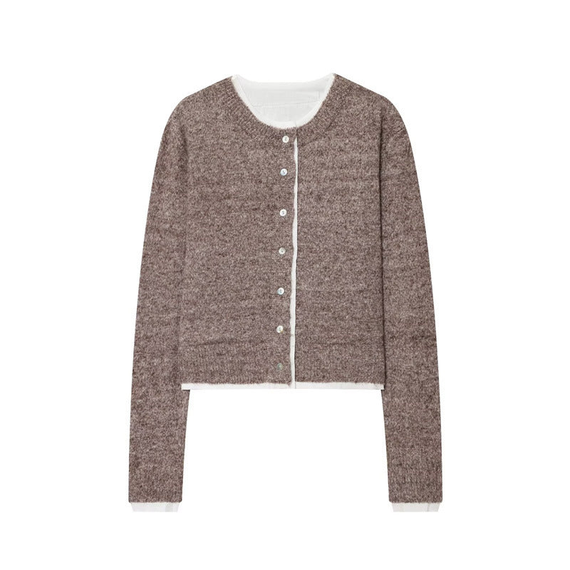 Damen modische Strickjacke mit feinem Knit-Design und eleganten Knopfdetails Stalluxe