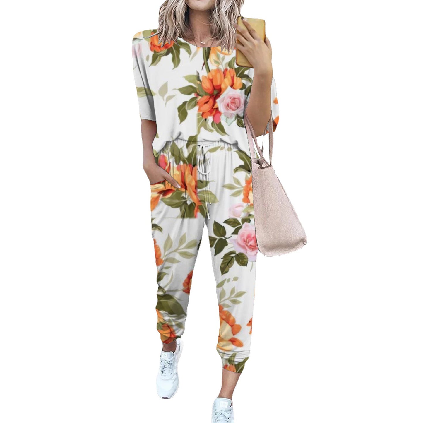 Damen Leichter Freizeit-Jumpsuit mit einem auffälligen Batik-Muster und praktischen Taschen Stalluxe