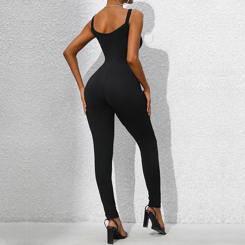 Damen Figurbetontes Jumpsuit mit eleganten Schulterdetails Stalluxe