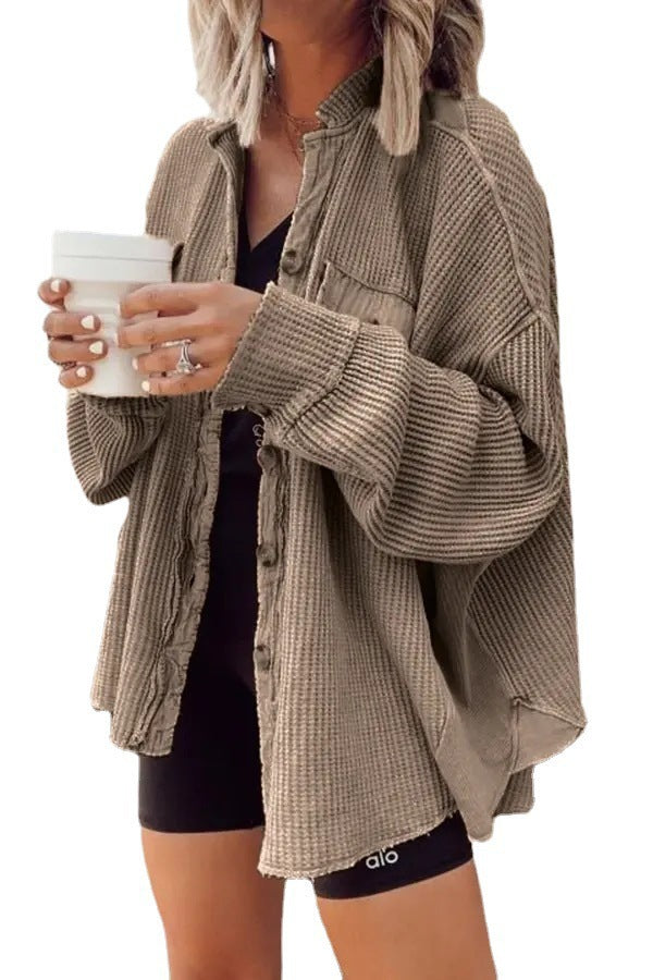 Damen lässige Oversized-Hemdjacke Stalluxe